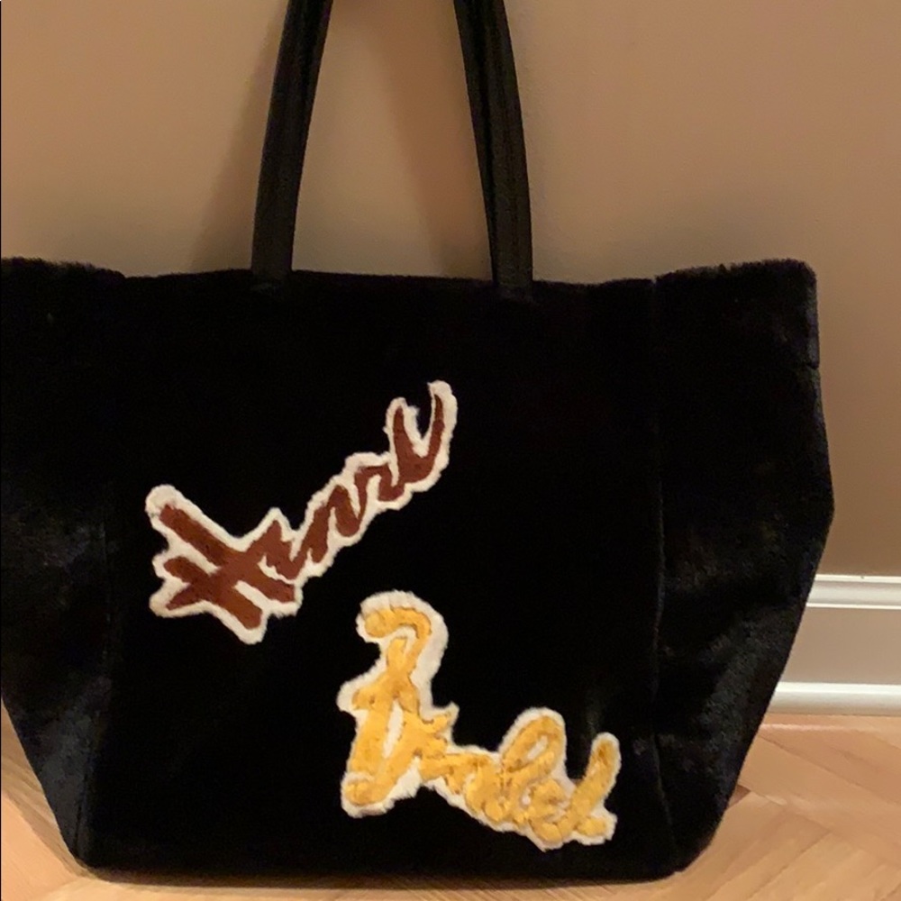 Henri Bendel faux fur reversible bag